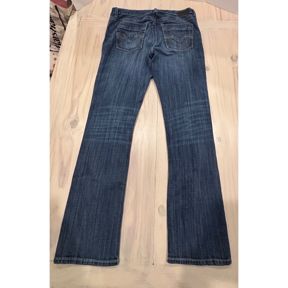 BKE Derek Straight Leg Blue Jeans Mens 38L‎ FBM2200 Stretch Denim